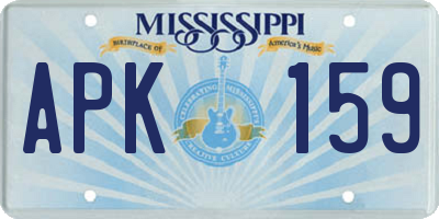 MS license plate APK159