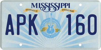 MS license plate APK160