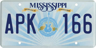 MS license plate APK166