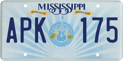 MS license plate APK175