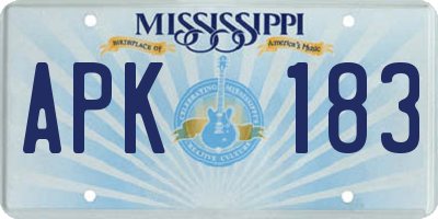 MS license plate APK183
