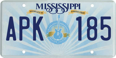 MS license plate APK185