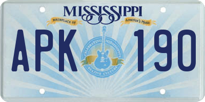 MS license plate APK190