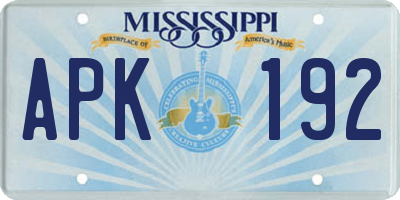 MS license plate APK192