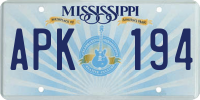MS license plate APK194