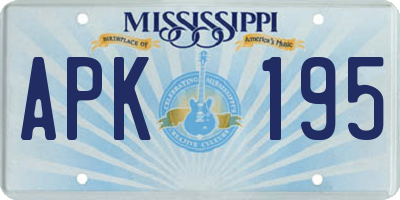 MS license plate APK195