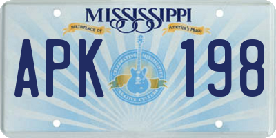 MS license plate APK198