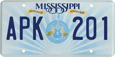 MS license plate APK201