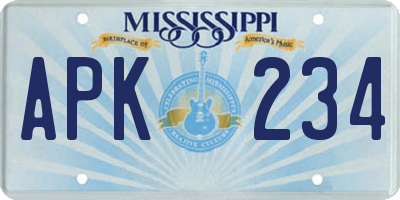 MS license plate APK234