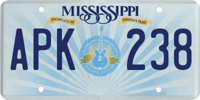 MS license plate APK238