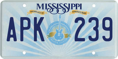 MS license plate APK239