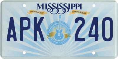 MS license plate APK240