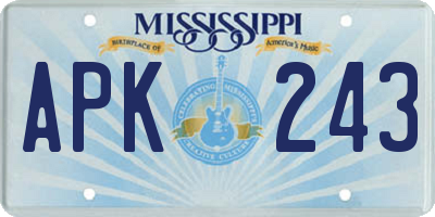 MS license plate APK243