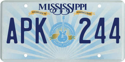 MS license plate APK244