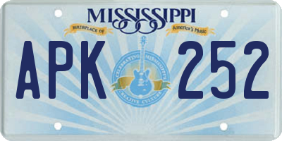 MS license plate APK252
