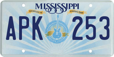 MS license plate APK253