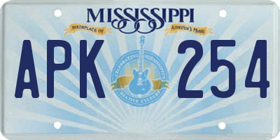 MS license plate APK254