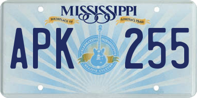 MS license plate APK255
