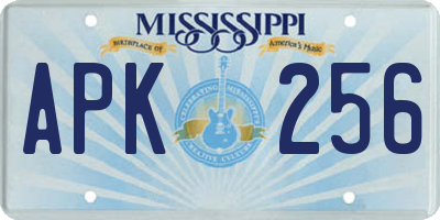 MS license plate APK256