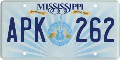 MS license plate APK262