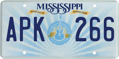 MS license plate APK266