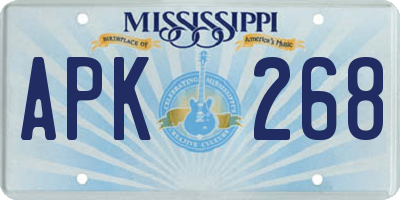 MS license plate APK268