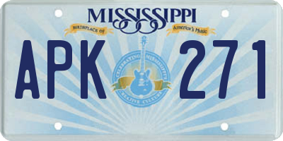 MS license plate APK271