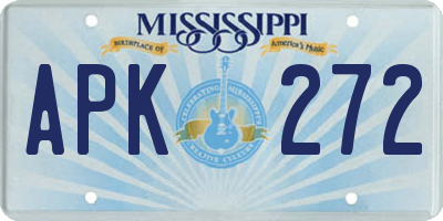 MS license plate APK272