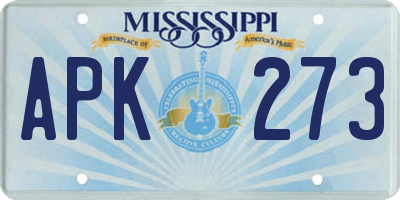 MS license plate APK273