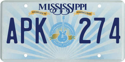 MS license plate APK274