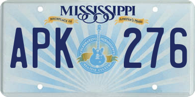 MS license plate APK276