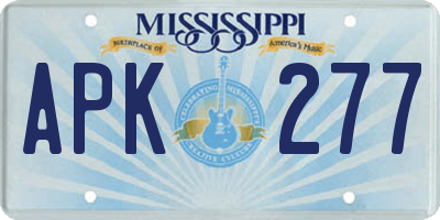 MS license plate APK277
