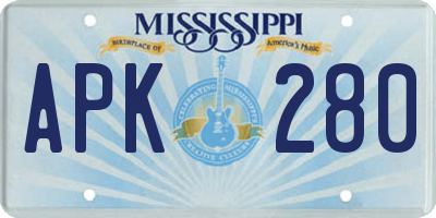 MS license plate APK280