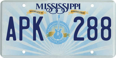 MS license plate APK288