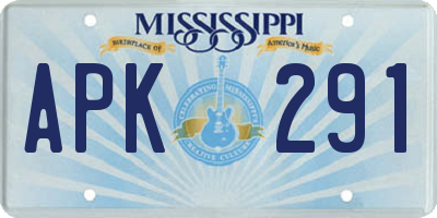 MS license plate APK291