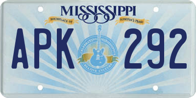 MS license plate APK292