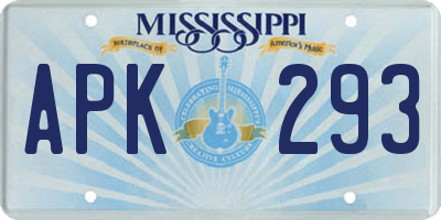 MS license plate APK293