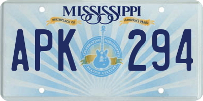 MS license plate APK294