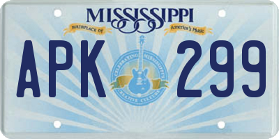 MS license plate APK299
