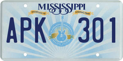 MS license plate APK301