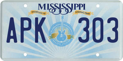 MS license plate APK303