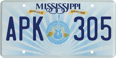 MS license plate APK305