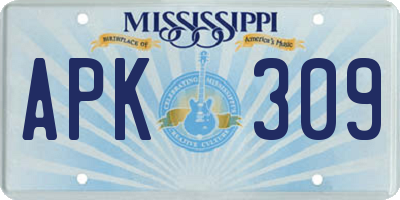 MS license plate APK309