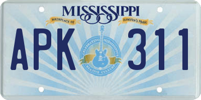 MS license plate APK311