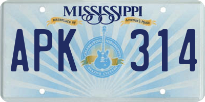 MS license plate APK314