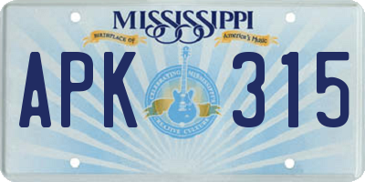 MS license plate APK315