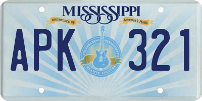 MS license plate APK321