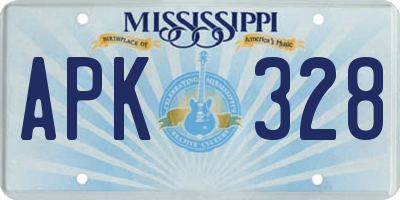 MS license plate APK328