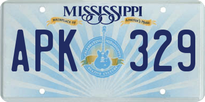 MS license plate APK329