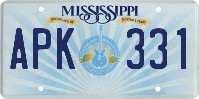 MS license plate APK331